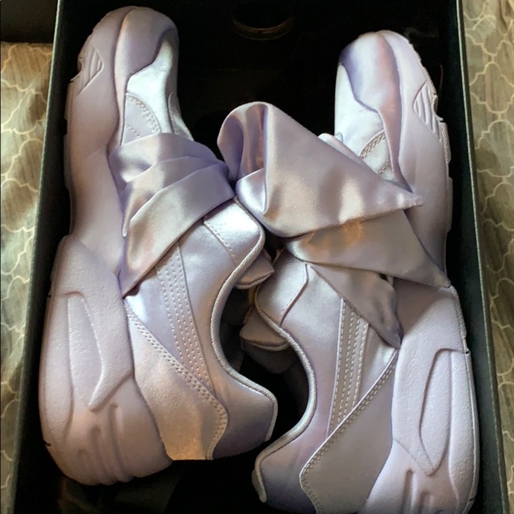 Puma Fenty purple bow sneakers
